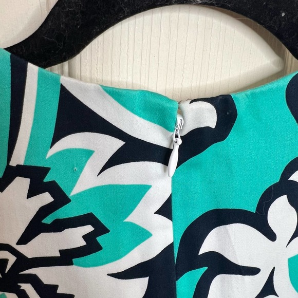 Banana Republic Milly Square Neckline Eden Rock Tropical Sheath Dress Size 2 - Picture 10 of 13